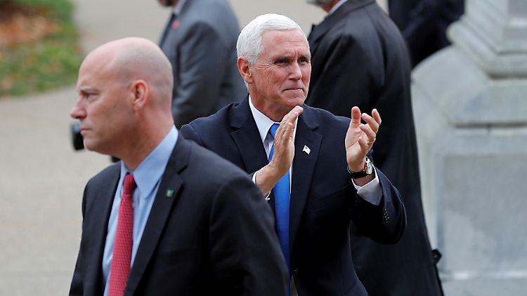 Ein Bild aus dem vergangenen Jahr: Mike Pence und sein Stabschef Marc Short.