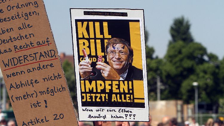 Die Impfgegner finden ihr Feindbild in Bill Gates.