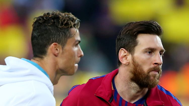2018 lief Ronaldo noch für Real Madrid und Messi für den FC Barcelona auf.