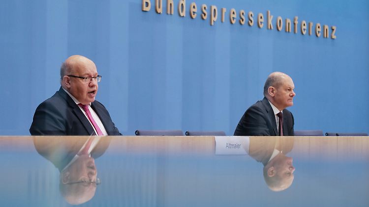 Peter Altmaier und Olaf Scholz betonen, dass sich Deutschland die Hilfen leisten könne.