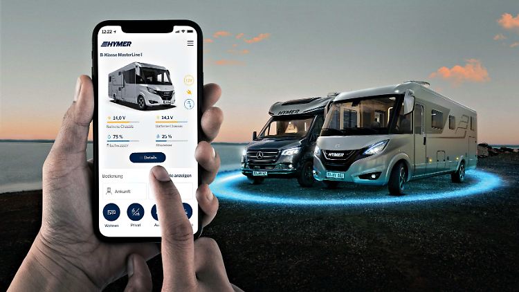 Mit der App lassen sich nicht nur die Funktionen der Hymer-Modelle steuern.