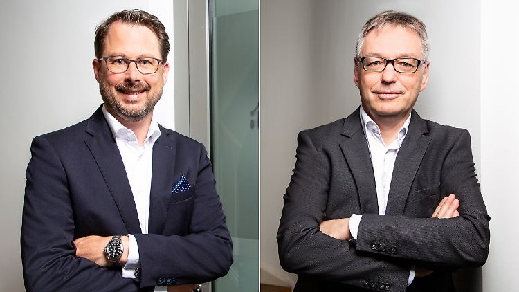 Die beiden Gründer von Justtrade: Michael Bußhaus (l) und Ralf Oetting