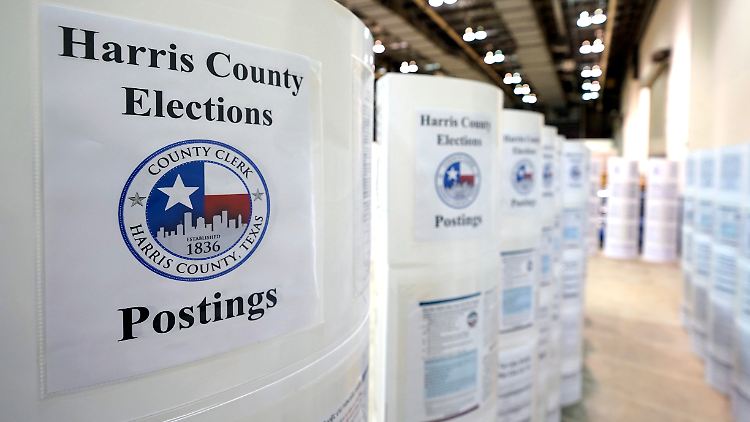 Harris County ist einer größten Wahlbezirke in Texas. 