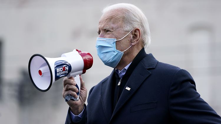 Noch am Wahltag warb Joe Biden um Wählerstimmen.
