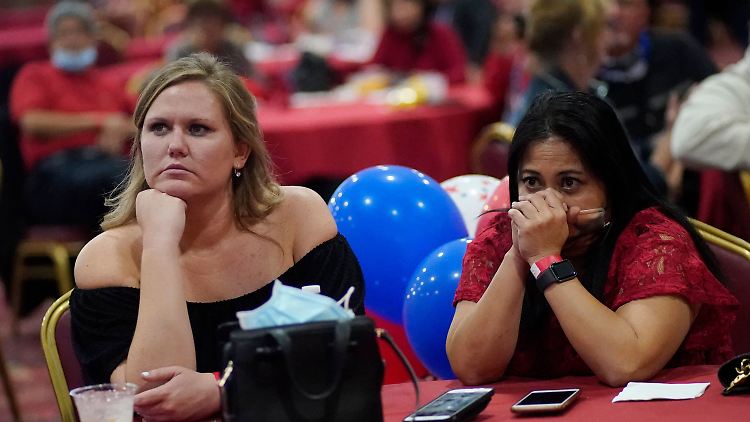 Trump-Anhängerinnen bei einer Wahlparty in Las Vegas, Nevada.