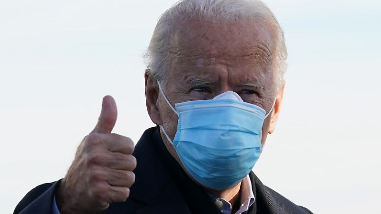 Biden am Wahltag: Da konnte er noch hoffen, es würde weniger knapp.
