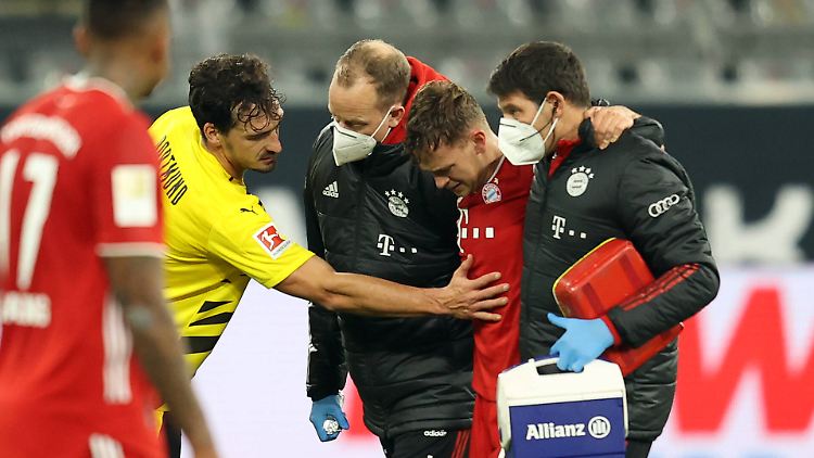 Mats Hummels ist besorgt um Joshua Kimmich. Der Bayern-Profi verletzte sich gegen Borussia Dortmund am Knie.