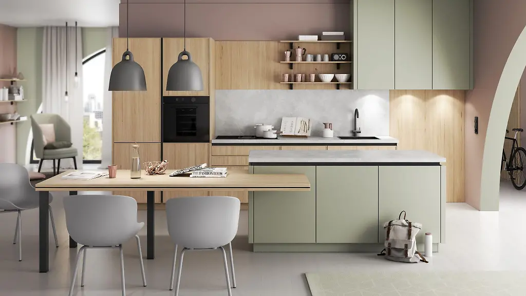 Material-und-Farb-Mix-erwuenscht-die-Kombination-verschiedener-Materialien-bewirkt-dass-die-Kueche-gemuetlich-und-hell-wirkt