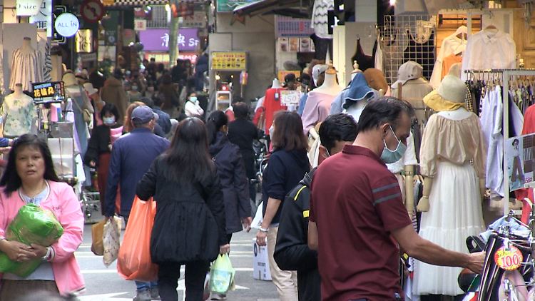 Straßenszene in Taipeh.