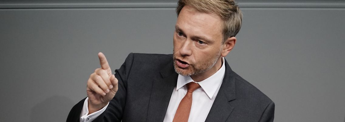 Christian Lindner im Bundestag.