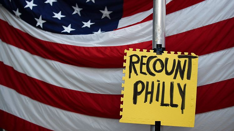 Trump und seine Wähler vermuten Wahlbetrug in Pennsylvania.