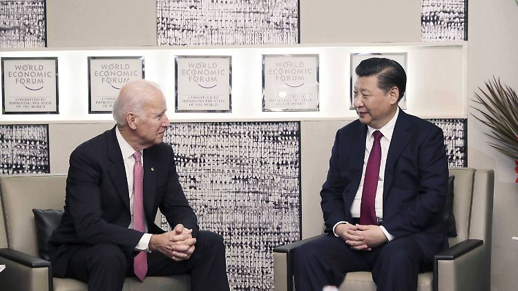 Beim Weltwirtschaftsforum in Davos traf Joe Biden Chinas Präsident Xi Jinping noch als Vize-Präsident.
