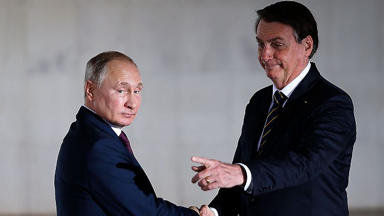 Putin und Bolsonaro vor einem Jahr beim Brics-Gipfel in Brasilien.
