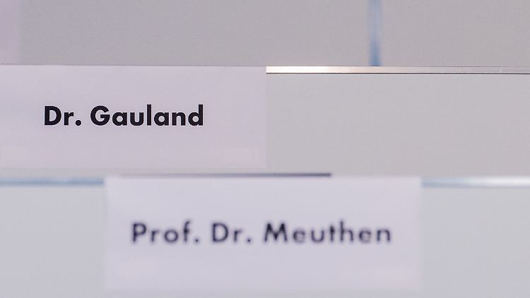 Die Plätze von Gauland und Meuthen auf dem Parteitag in Kalkar.