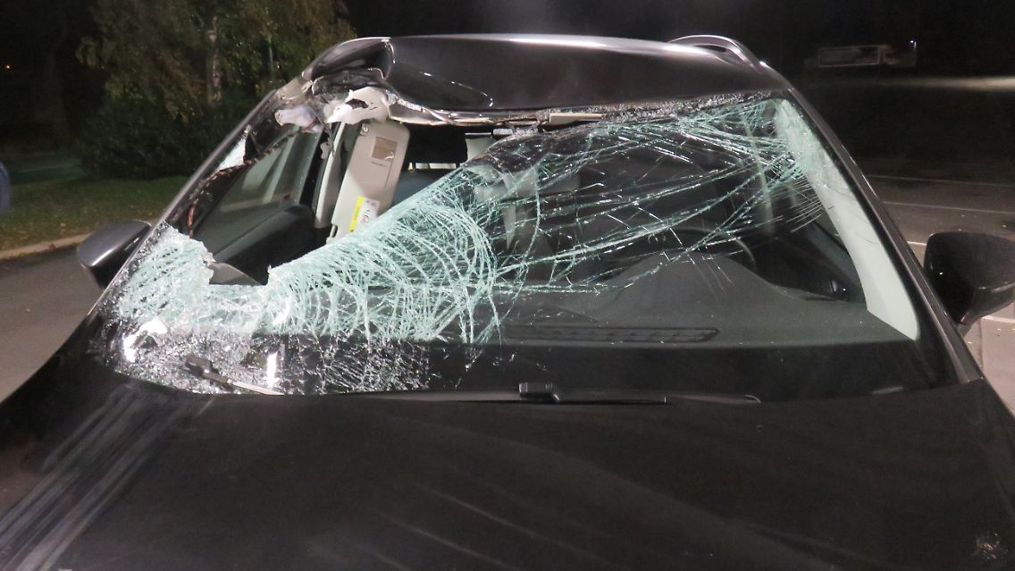 Zum Glück war die Frau ohne Beifahrer unterwegs.