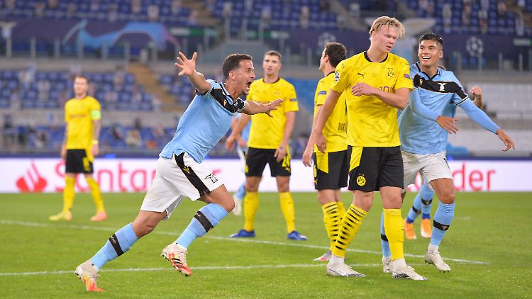 In Hinspiel bei Lazio Rom mussten Haaland und der BVB ganz schön schlucken.