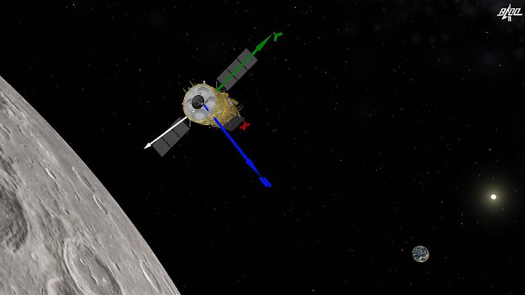 Eine Videoanimation der Sonde "Chang'e 5", die jetzt auf dem Mond gelandet ist.
