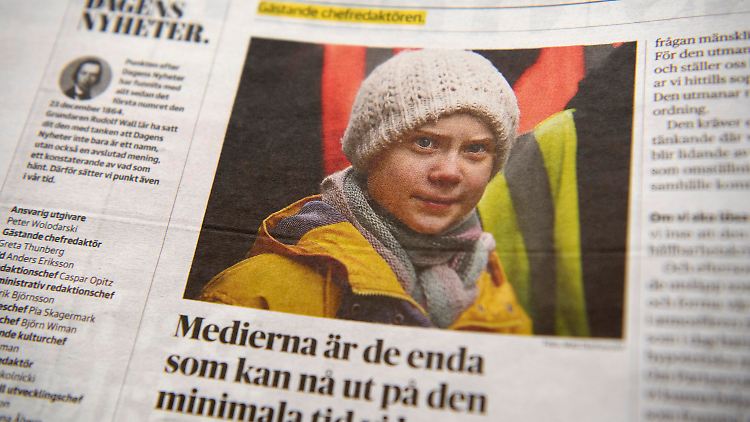 Thunberg schrieb einen Leitartikel für die Ausgabe.