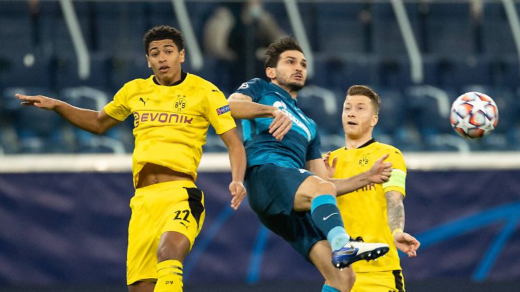 Jude Bellingham (links) und Marco Reus mussten gegen Zenit St. Petersburg alles in die Waagschale werfen.