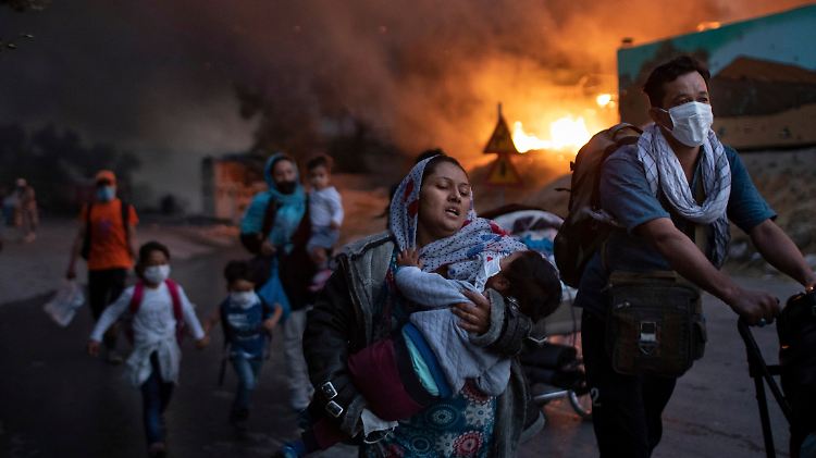 Im September brannte das Lager Moria auf Lesbos fast vollständig nieder.