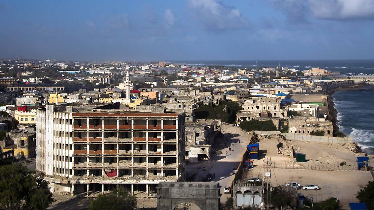Blick über Mogadischu.