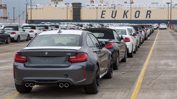 Bei der Verschiffung von BMW-Autos nach Großbritannien fallen ohne einen Handelsvertrag 10 Prozent Zoll an.