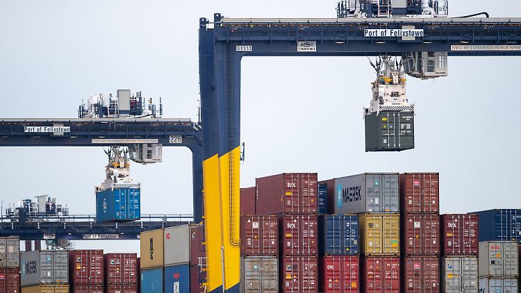 Am Nordseehafen Felixstowe geht derzeit wenig voran. 