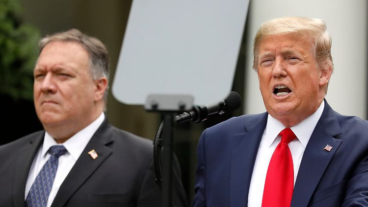 Sind beim Thema Russland nicht einer Meinung: Außenminister Pompeo (li.) und US-Präsident Trump.