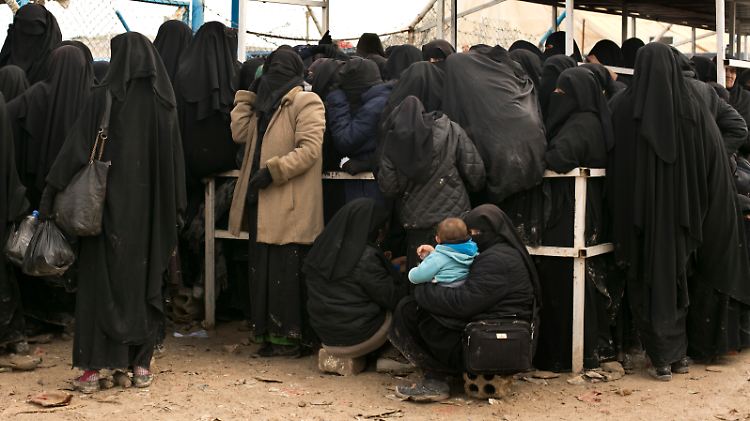 Ende des selbsternannten Kalifats: Gefangene Anhängerinnen des Islamischen Staates im Lager al-Hul. (Archivbild)
