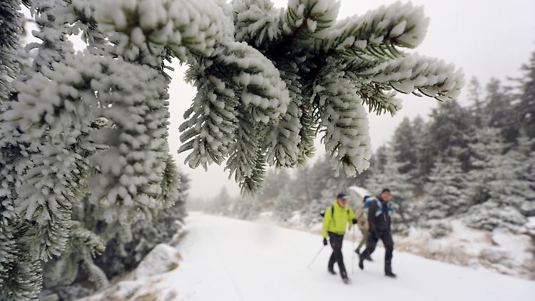 An Weihnachten durch den Schnee stapfen - das können dieses Jahr wohl die Bewohner von Gebirgsregionen.