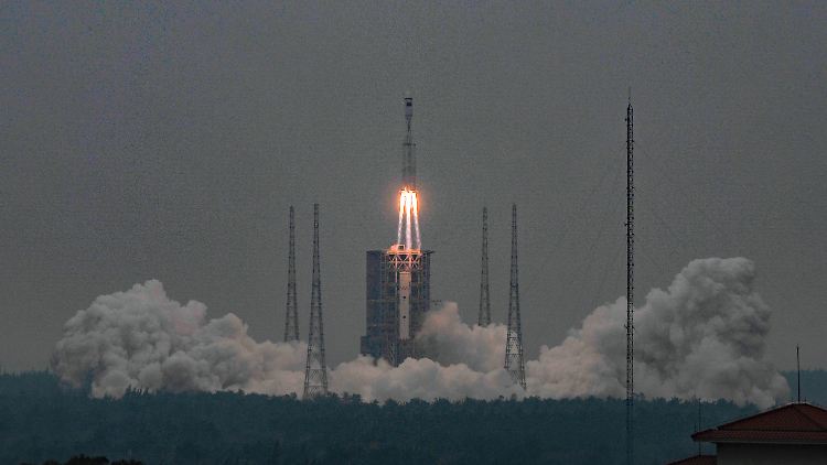 Ein Teil der Rakete "Langer Marsch 8" kann wiederverwendet werden.