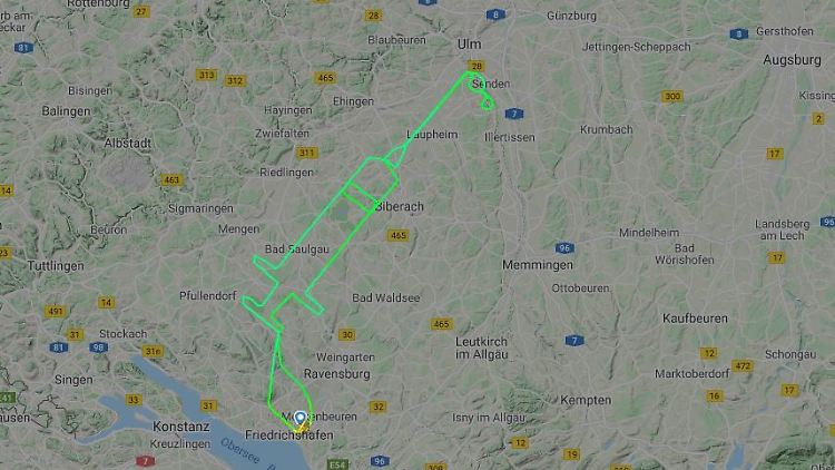 Der Flug erstreckte sich über Hunderte Kilometer.