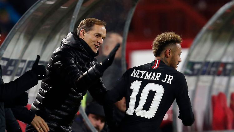 Werden künftig nicht mehr gemeinsam jubeln: Thomas Tuchel und Superstar Neymar.