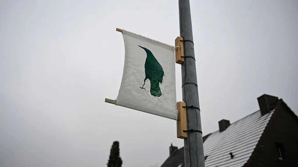 Statt-Wahlplakaten-haengen-in-Qualitz-kuenstlerische-Motive-an-den-Laternenpfaehlen