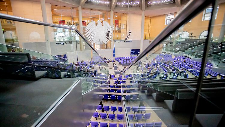 Plenarsaal des Bundestages bei der Debatte am 17. Dezember.