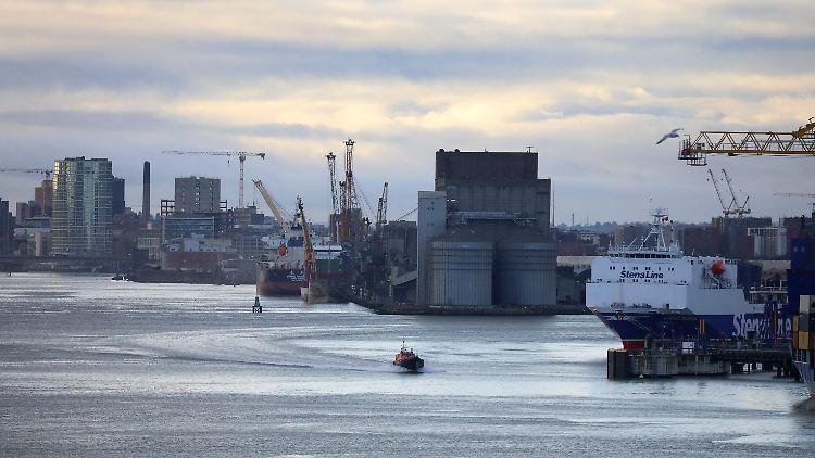 Der Hafen von Belfast zu Jahresanfang.