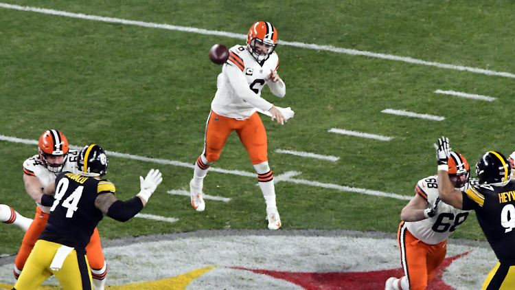 Baker Mayfield und seine Cleveland Browns erleben gegen die Pittsburgh Steelers einen großen Abend.