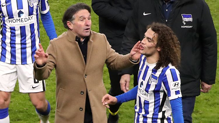 Hertha-Coach Bruno Labbadia und Mattéo Guendouzi stecken im Abstiegskampf.