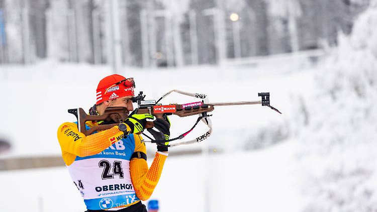 Endlich ein Erfolgserlebnis: Arnd Peiffer sprintete auf Platz drei.