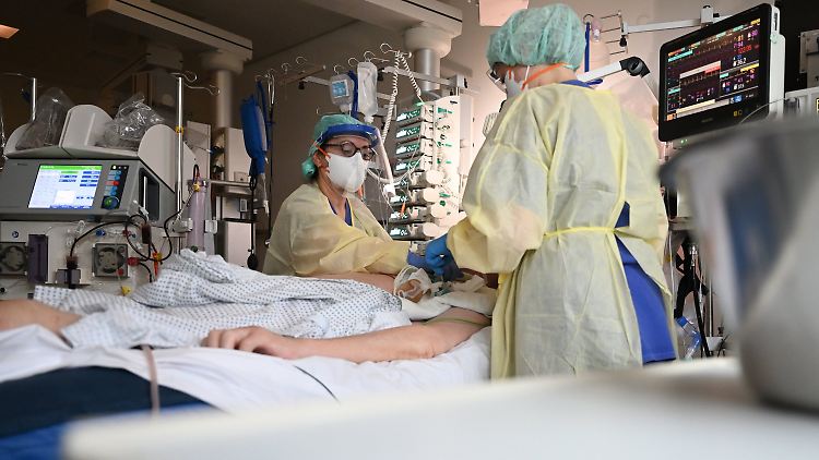 Knapp 3000 Covid-19-Patienten werden derzeit invasiv beatmet.