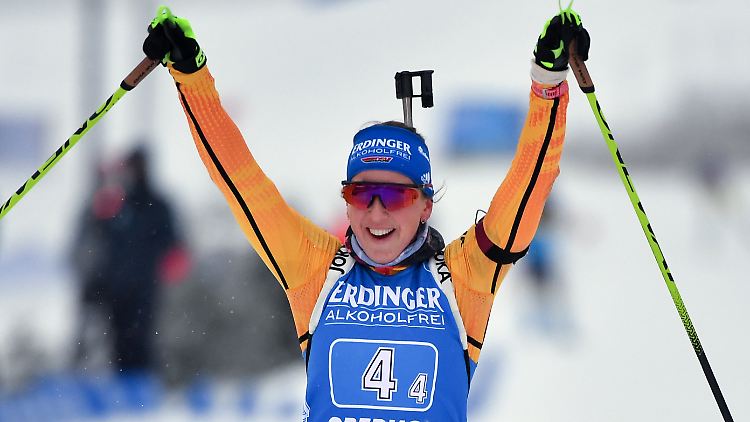 Für Franziska Preuß gibt es in Oberhof viel zu jubeln.