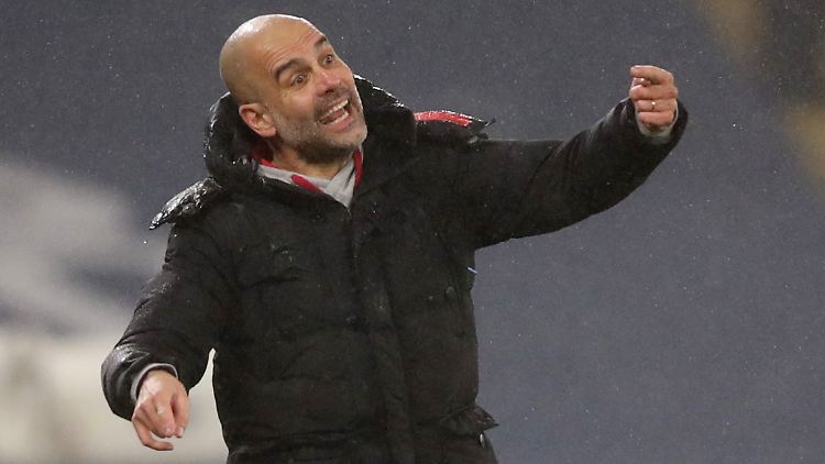 Immer mit vollem Einsatz dabei: Guardiola.
