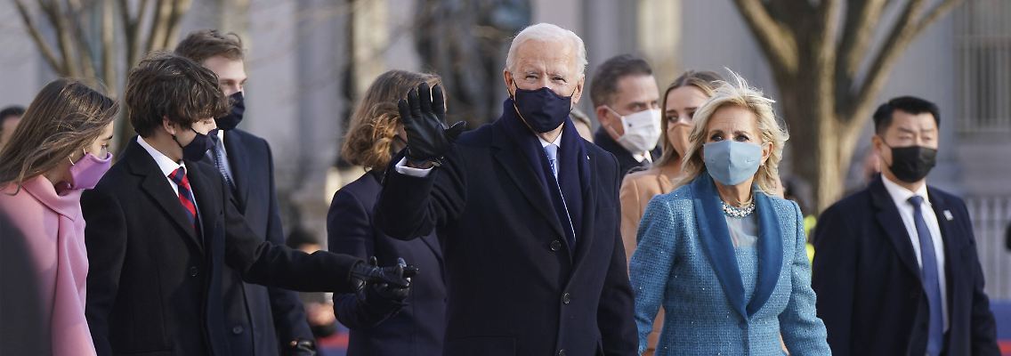 Biden ging das letzte Stück zu Fuß.