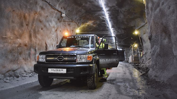 Noch darf der Run-E Electric Cruiser von Huber Automotive auf Basis des Toyota Land Cruiser nur unter Tage stromern.