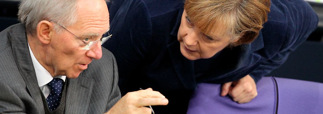Schäuble und seine Chefin.