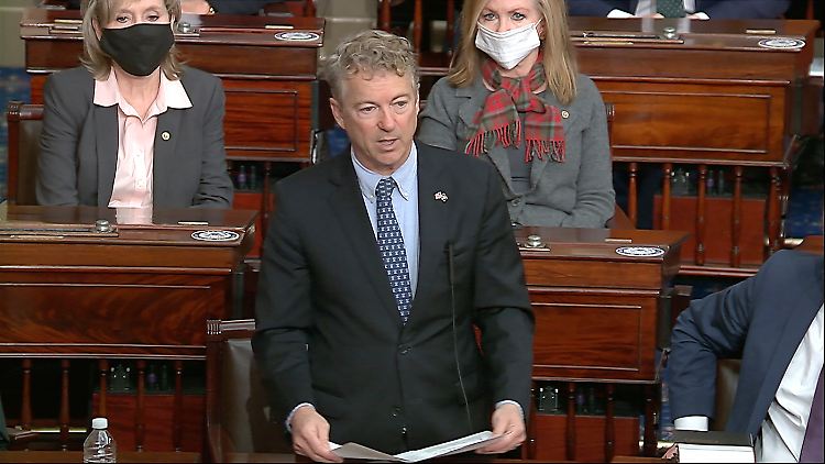 Senator Rand Paul scheiterte mit seinem Antrag, das Amtsenthebungsverfahren für verfassungswidrig zu erklären. Die meisten Republikaner unterstützen sein Vorhaben aber.