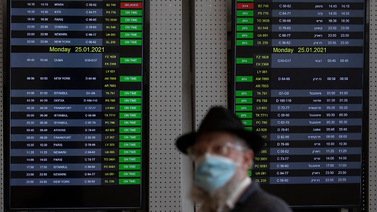 Die letzten Passagiere auf Israels Ben-Gurion-Flughafen.
