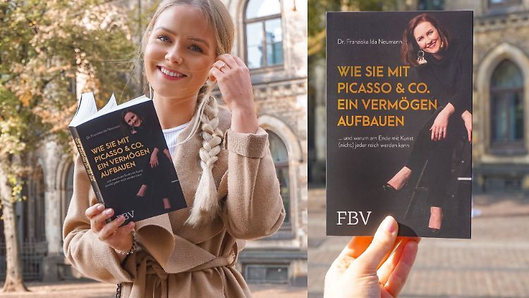 Celine Nadolny ist mit dem Finanzbuch von Dr. Franziska Ida Neumann in den Kunst-Kosmos eingetaucht.