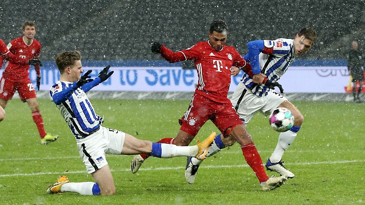 Serge Gnabry und der FC Bayern hatten gegen Hertha hart zu kämpfen.
