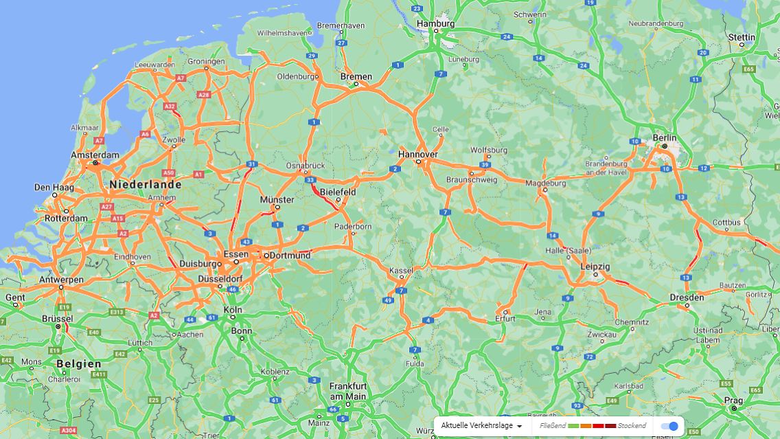 Aktuelle Stau-Lage um 11.00 Uhr